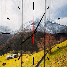 Настенные часы Дом Корлеоне Осень в Альпах 40x40 см