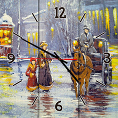 Настенные часы Дом Корлеоне Зимний вечер 40x40 см