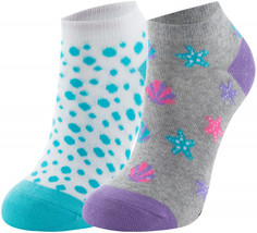 Носки для девочек Skechers, 2 пары, размер 24-35