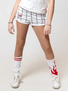 Шорты для девочки из футера со вставками из сетки Nota Bene