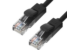 Сетевой кабель GCR UTP 24AWG cat.6 RJ45 T568B 0.1m Black GCR-LNC606-0.1m Greenconnect