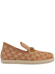 Gucci лоферы с принтом GG