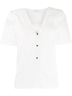Sandro Paris блузка с кружевом
