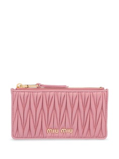 Miu Miu стеганый кошелек на молнии