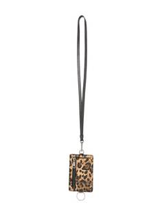 Dolce & Gabbana картхолдер с ремешком и леопардовым принтом
