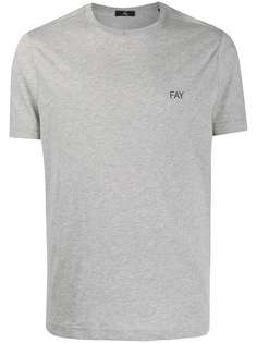 Fay футболка с круглым вырезом и логотипом