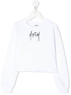 Msgm Kids толстовка с логотипом