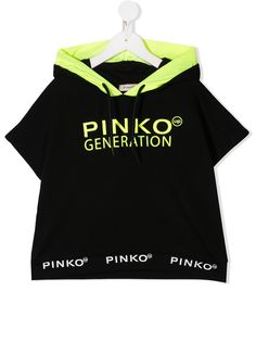 Pinko Kids худи с короткими рукавами и логотипом