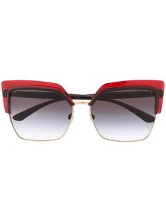 Dolce & Gabbana Eyewear солнцезащитные очки Double Line в оправе бабочка