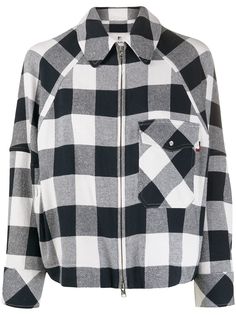 Woolrich короткая куртка оверсайз в клетку