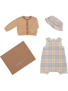 Burberry Kids подарочный набор для новорожденного в клетку Vintage Check
