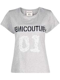 Semicouture футболка с круглым вырезом и логотипом
