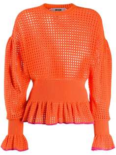 MSGM джемпер с баской