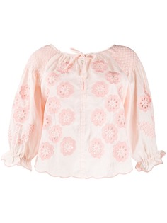 Innika Choo блузка с цветочной вышивкой