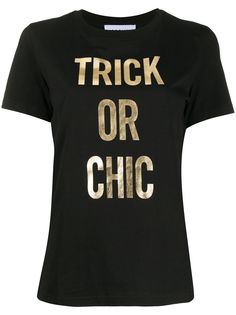 Moschino футболка с принтом Trick or Chic