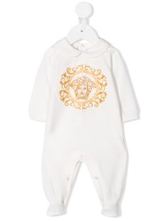 Young Versace ромпер с вышитым логотипом