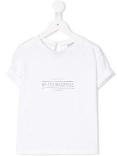 Brunello Cucinelli Kids футболка Be Courageous