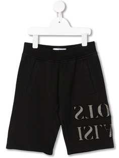 Stone Island Junior шорты с вышитым логотипом