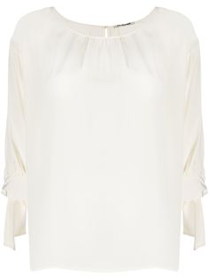 Max & Moi блузка с круглым вырезом и завязками на манжетах
