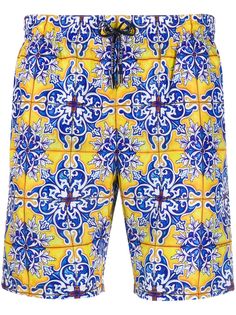 Dolce & Gabbana плавки-шорты с принтом Maiolica