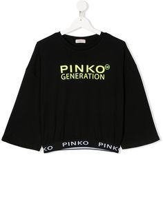 Pinko Kids укороченный топ с логотипом