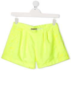 Ermanno Scervino Junior шорты с вышивкой