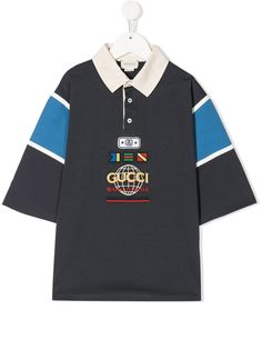 Gucci Kids рубашка-поло Gucci Worldwide