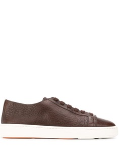 Santoni кеды с тисненым логотипом
