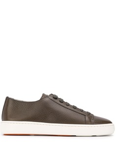 Santoni кеды с тисненым логотипом