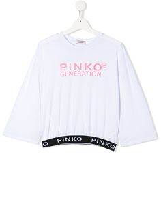 Pinko Kids топ с логотипом