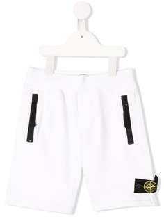 Stone Island Junior шорты с нашивкой-логотипом