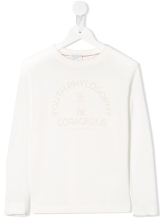 Brunello Cucinelli Kids джемпер с принтом