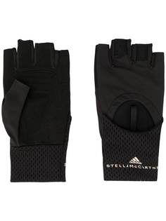 adidas by Stella McCartney перчатки-митенки с перфорацией из коллаборации с Stella McCartney