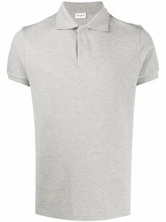 Saint Laurent меланжевая рубашка-поло
