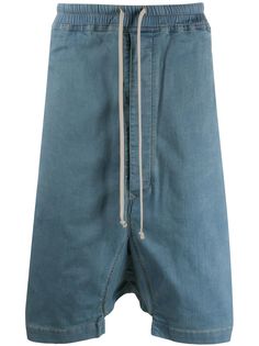 Rick Owens DRKSHDW джинсовые шорты с низким шаговым швом