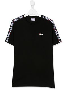 Fila Kids футболка с контрастными полосками и логотипом