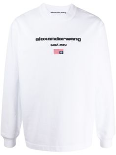 Alexander Wang толстовка с тисненым логотипом