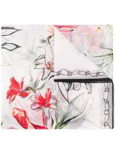 Alexander McQueen платок с цветочным принтом