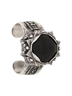 Saint Laurent браслет-кафф Marrakech с декоративным камнем