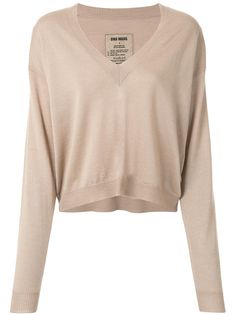 Uma Wang джемпер свободного кроя с V-образным вырезом