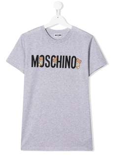 Moschino Kids футболка с логотипом Teddy