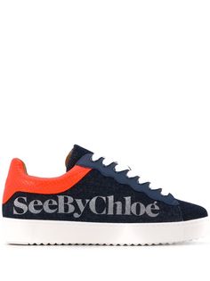 See by Chloé джинсовые кеды с логотипом