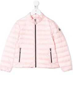 Moncler Kids пуховик с нашивкой-логотипом