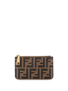 Fendi картхолдер на молнии с монограммой