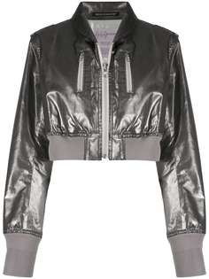 Yohji Yamamoto Pre-Owned укороченная куртка 1990-х годов с эффектом металлик