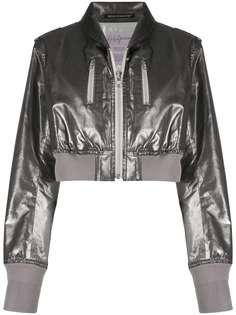 Yohji Yamamoto Pre-Owned укороченная куртка 1990-х годов с эффектом металлик