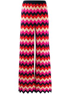 M Missoni трикотажные брюки с узором зигзаг
