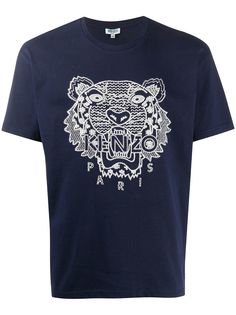Kenzo футболка с вышивкой Tiger