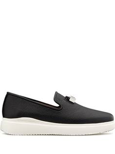 Giuseppe Zanotti лоферы на платформе с логотипом