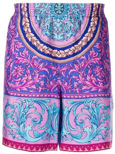 Versace шорты с принтом Barocco